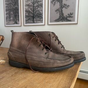 Florsheim Outdoorsman Size 12D Men’s Brown Leather Boat Chukka Boots